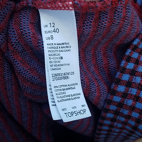 Top Shop Gingham Tube Skirt - Picture 7 of 8